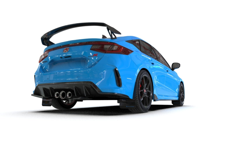Rally Armor 2023+ Honda Civic Type R Black Mud Flap Light Blue Logo MF97-UR-BLK-NB
