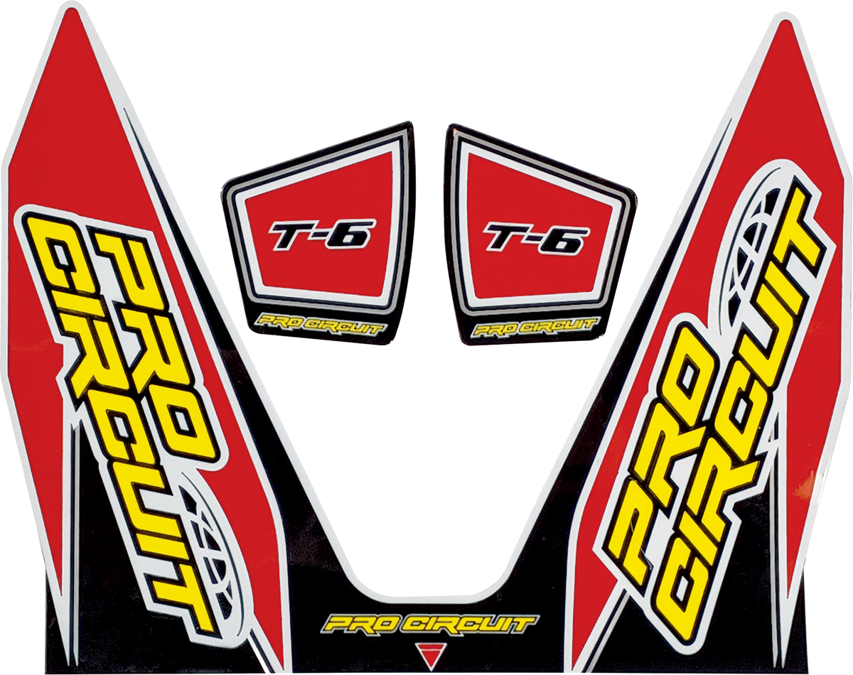 PRO CIRCUIT T-6 Decal - Red DC22T6-RED