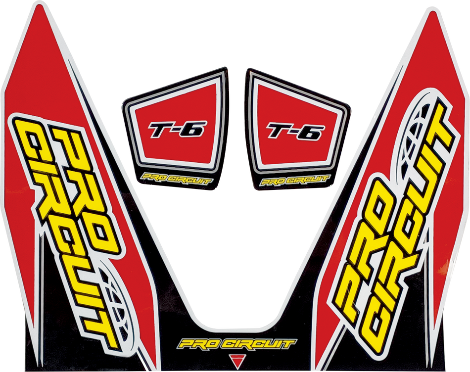 PRO CIRCUIT T-6 Decal - Red DC22T6-RED