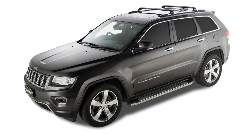 Rhino-Rack 11-21 Grand Cherokee WK2 4 Door SUV w/Metal Roof Rails Vortex RVP 2 Bar Roof Rack - Black RVP27