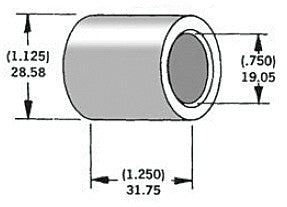 HARDDRIVE Axle Spacer Zinc 40910-84a 3/4"X1.25" 339290