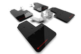 Rally Armor 21-22 Ford Bronco (Plstc Bmpr - NO Rptr/Sprt - NO RR/RB) Blk Mud Flap w/Red Logo MF85-NO-PL-RD